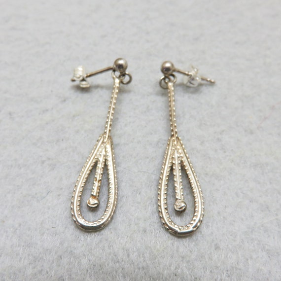 Sterling Silver Victorian Style Drop Earrings, Vi… - image 5