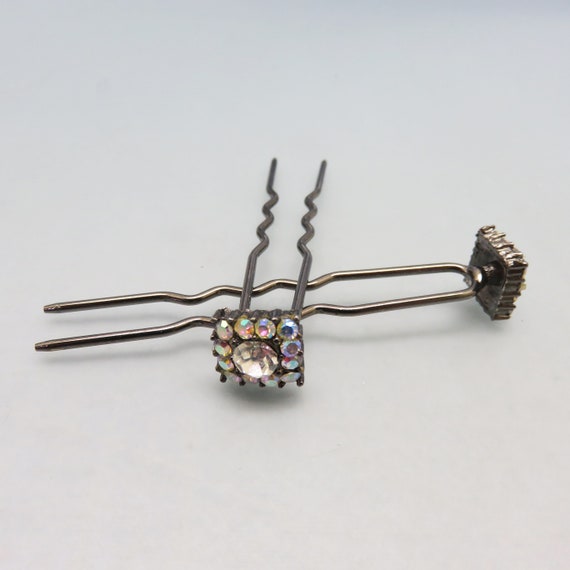 Pair Victorian Look Rhinestone Bobby or Hair Pin,… - image 4