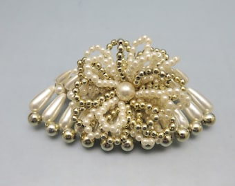 Oodles of Faux Pearl Hair Barrette, Vintage