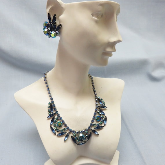 Juliana Style Rhinestone Necklace and Earring Set,