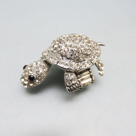 Vintage Turtle Ring,  Adjustable,  Movable Head a… - image 3