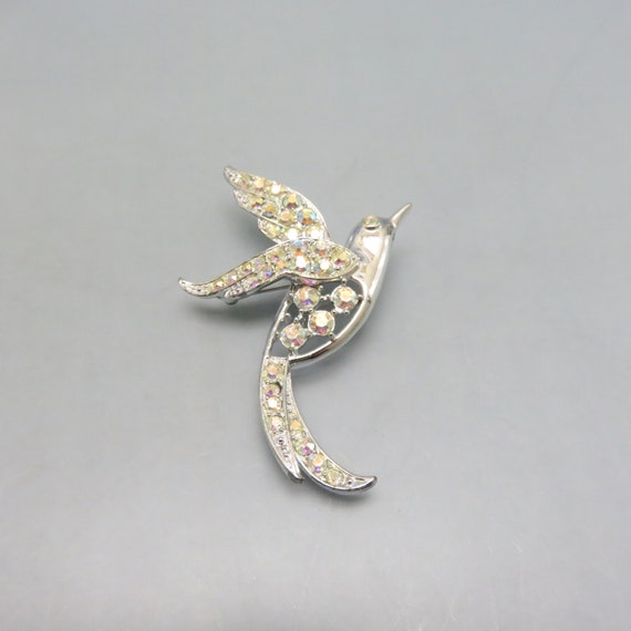 Sarah Coventry Rhinestone Bird Brooch, Vintage, M… - image 3