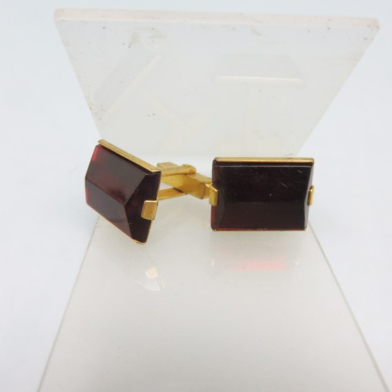 Boutons De Manchette Vintage En émail Et Verre 3D - Occasion, Usure Visible