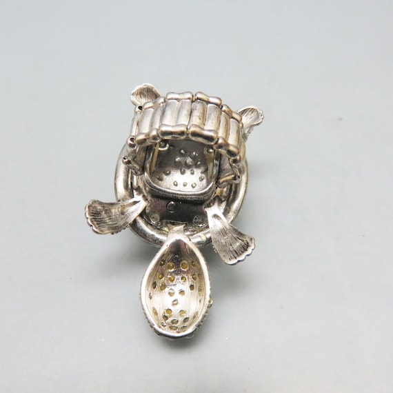 Vintage Turtle Ring,  Adjustable,  Movable Head a… - image 6