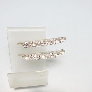 Pair of Vintage Style Rhinestone Bobby or Hair Pins, Big Stones!