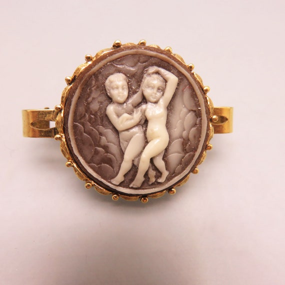 1980s Cherub Cameo Scarf Clip* - image 2