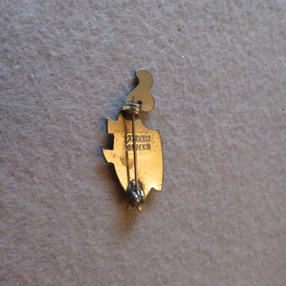 Abalone Shell Tiny SailFish Brooch, Silver Alpaca… - image 3