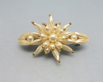 Circa 1980s Eve Reid of New York Fabric and Faux Pearl 