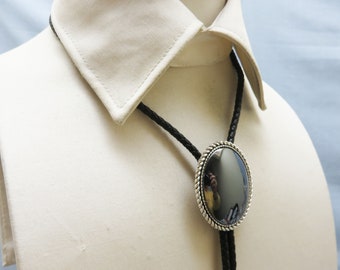 Vintage Traditional Hematite Jewel Bolo Tie