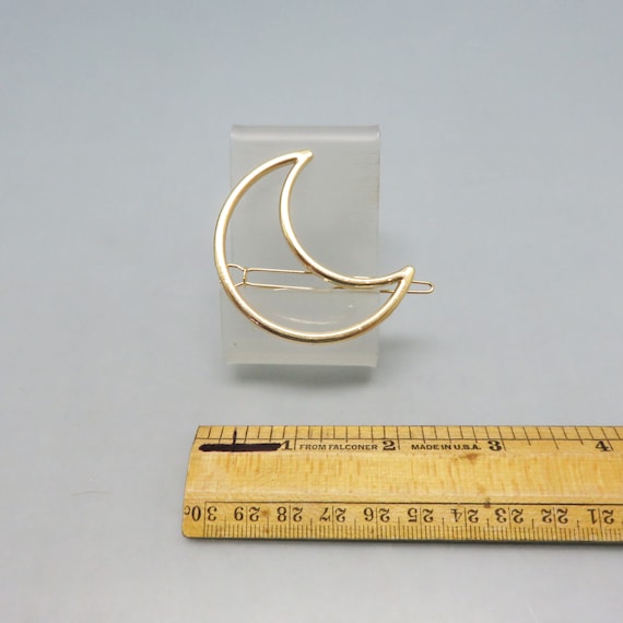 Crescent Moon Hair Barrette, Vintage Hair Barrett… - image 2