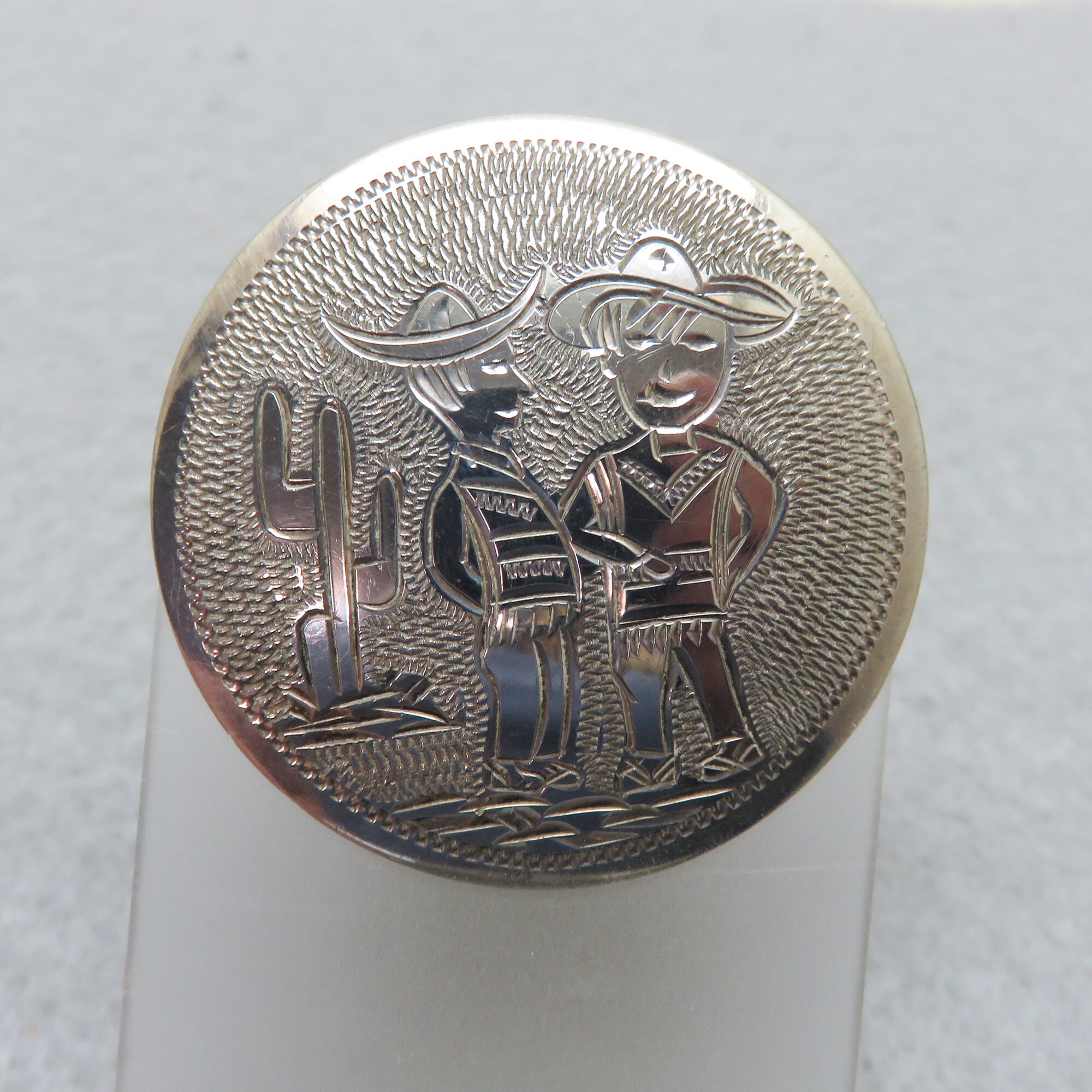 1970s MEXICO SILVER Shell Brooch / ヴィンテージ メキシコ