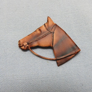 1960s Era Copper Horse Head Pin