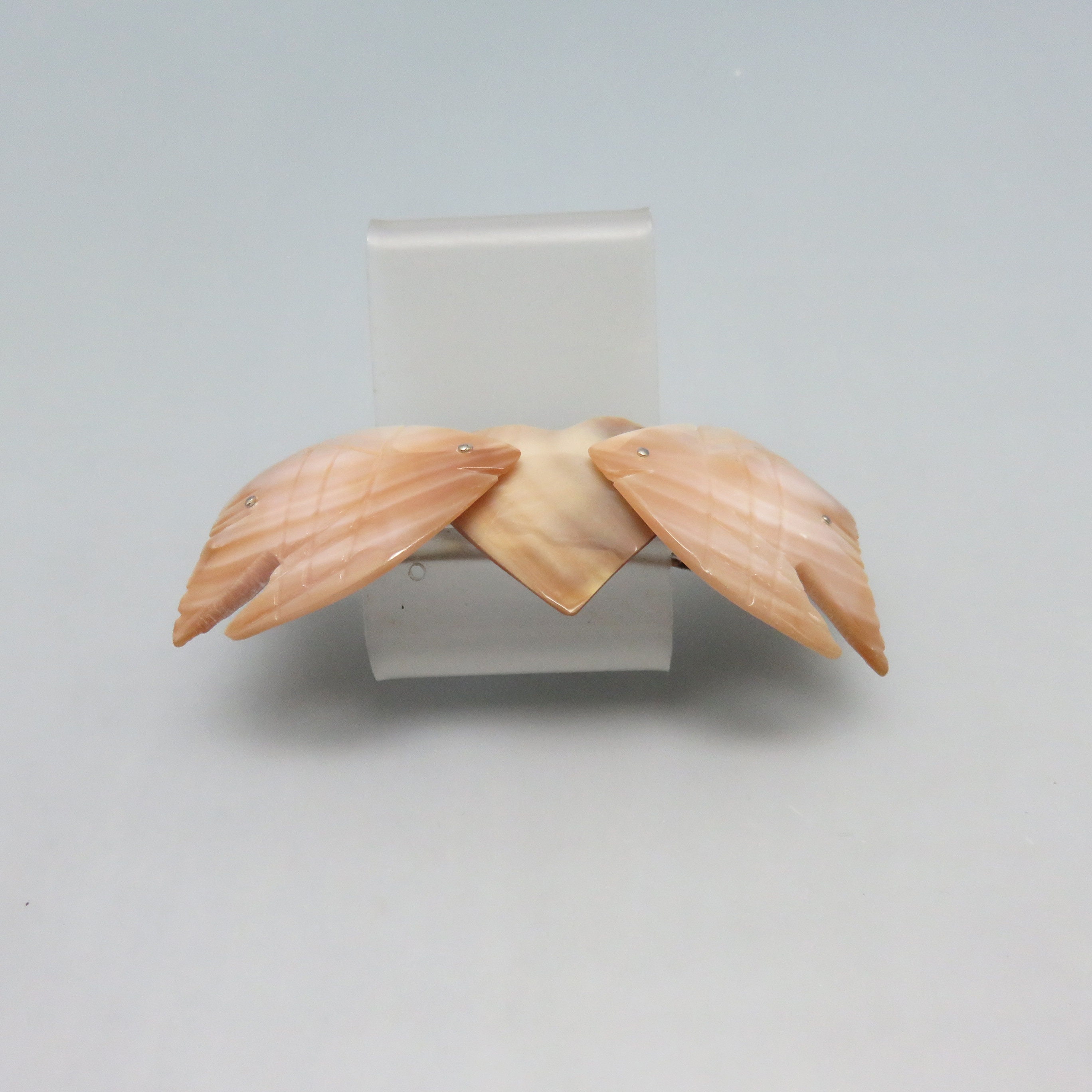 3 vintage barrette unique mother of pearl embedded hibiscus flower fish Mother of Pearl Barrette | eBay main image 3
