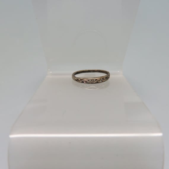 Interwoven Design Tiny Sterling Stacking Ring, Si… - image 4