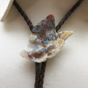 Vivid Beige, Brown and Gray Jasper Bolo Tie, Handmade in our Shop Rockin&#39; JK