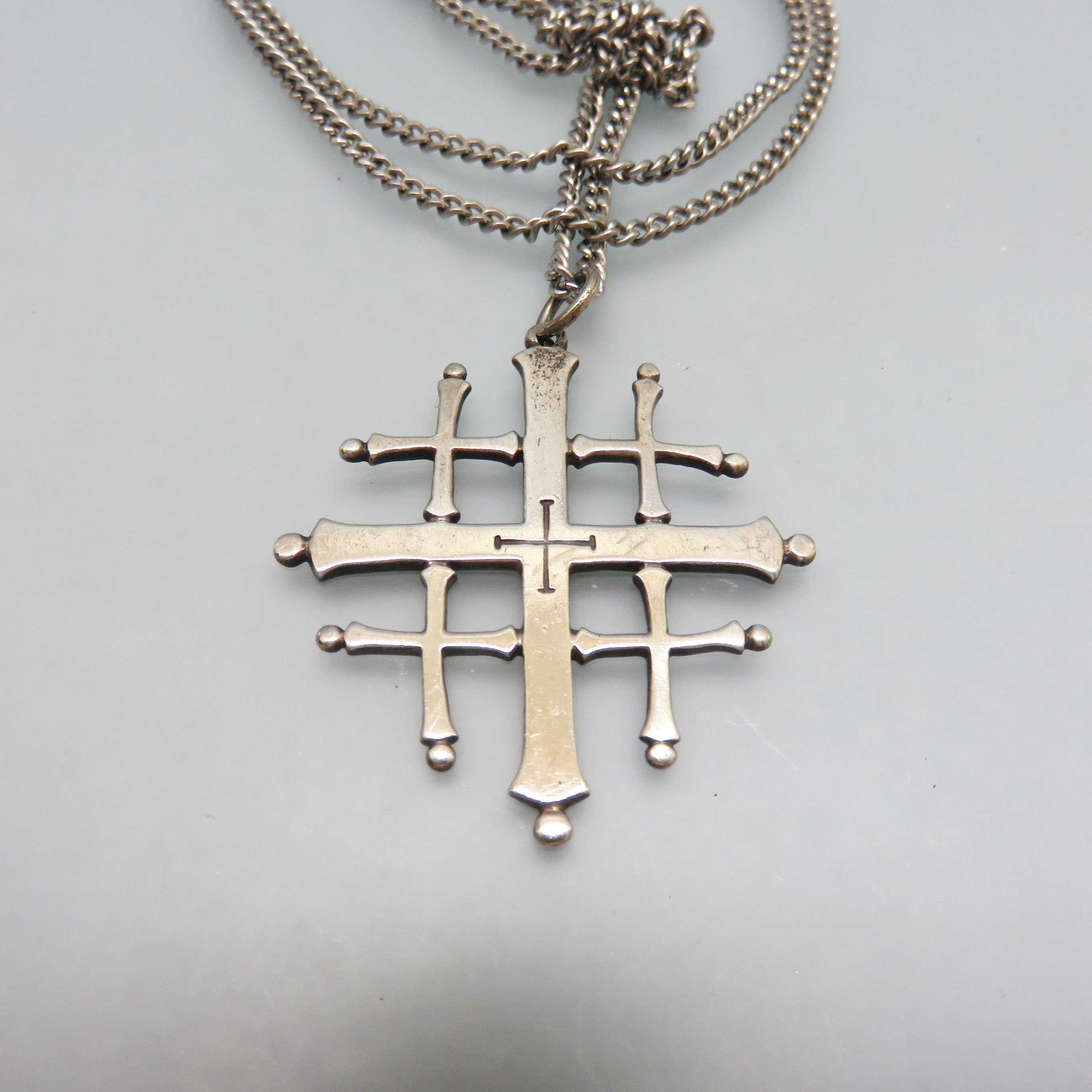 Rare James Avery 1.75 Inch Jerusalem Cross Pendant, Retired, Silverplated  Chain - Etsy Hong Kong