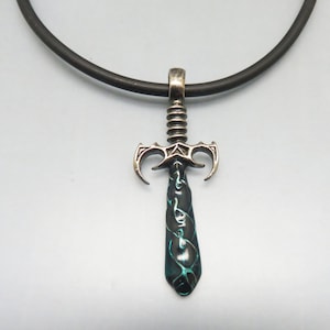 1980s Excalibur Type Sword Necklace, Medieval Necklace, Unisex,