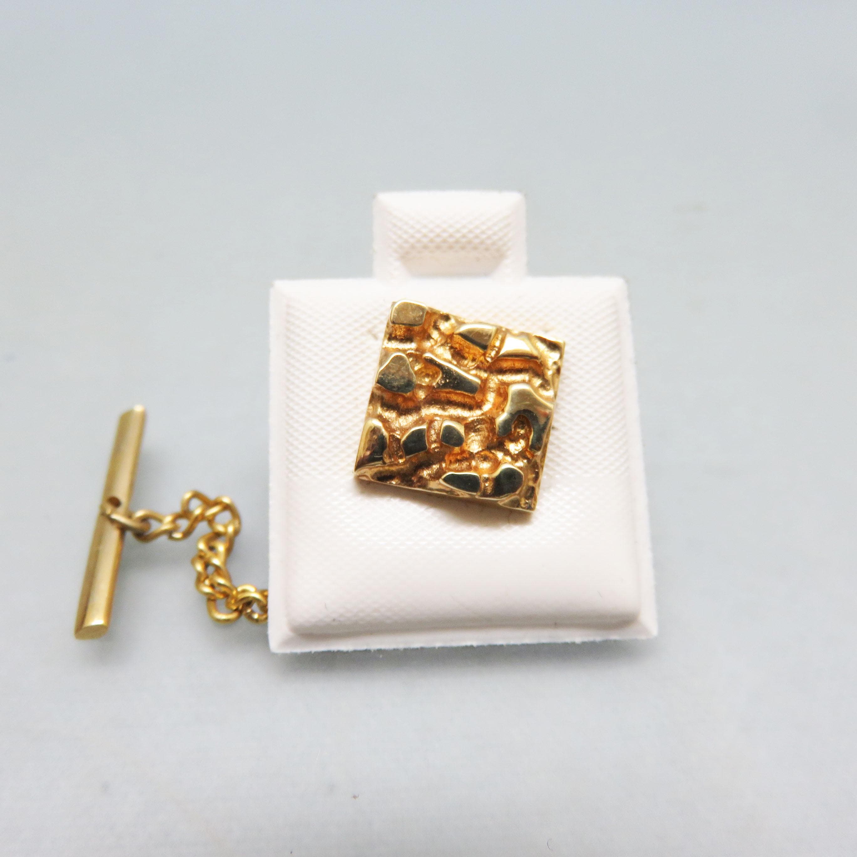 gold nugget tie pin
