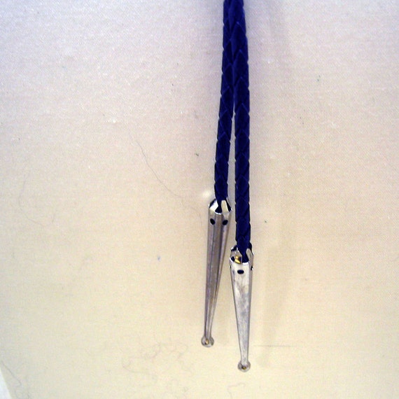 Bolo Tie, Vintage Big Slice of Agate, Pale Brown … - image 2