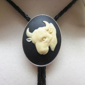 Taurus the Bull , Handmade Zodiac Bolo Tie
