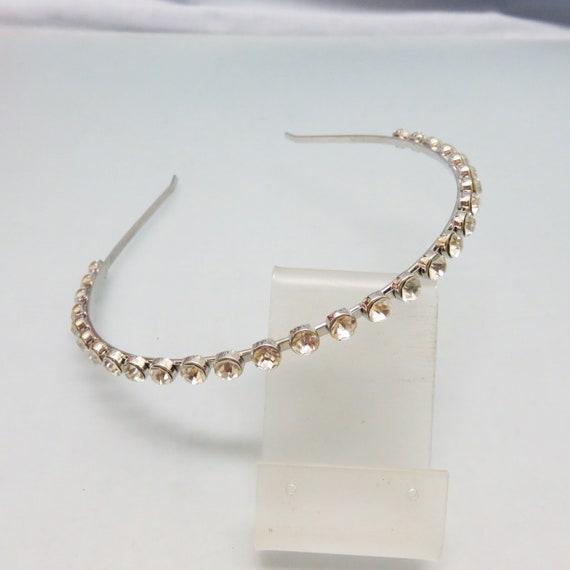 Vintage-Inspired Clear Crystal Rhinestone Headband - Silver-Tone Amazon.com : EVER FAITH Wedding Hair Accessory Clear Crystal  main image 4
