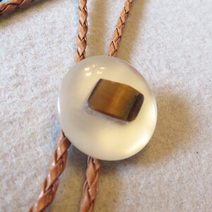 Vintage Button Bolo Slide, Handmade Rockin&#39; JK