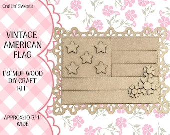 DIY Vintage American Flag Craft Kit