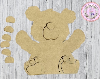 DIY Bear Recipe Card Holder Unfinished Craft Kit