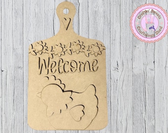 Cutting Board Chicken Welcome DIY Craft Kit