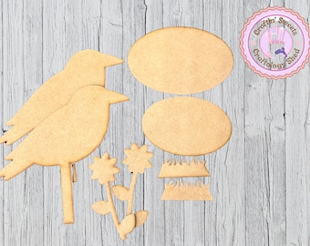Primitive Crow Stand-Up DIY Kit (Set of 2)