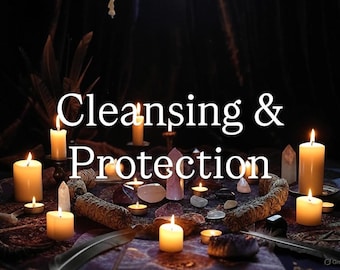 Powerful Cleansing & Protection Spell Ritual, Remove Negative Energy, Hex, Bad Spirits, Black Tourmaline, Obsidian Charged, Same-Day Casting