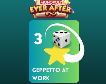Pegatina de Monopoly Go: Geppetto en el trabajo (3 estrellas)