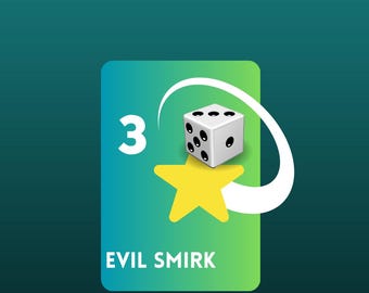 Monopoly Go Sticker Evil Smirk 3 Stars