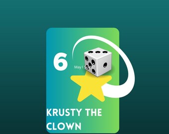 Monopoly Go Sticker Krusty The Clown 6 Stars