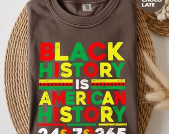 Svart historia är amerikansk historia-tröja, Black History Month-tröja, afroamerikansk pride-tröja, BHM-citat-tröja, kläder för svart kultur