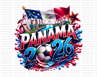 パナマ2026サッカーPNG、パナマファンシャツデザイン、ワールドカップ昇華プリントデジタルダウンロード