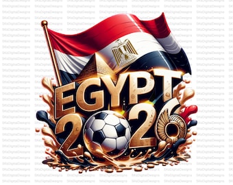 Egypt 2026 Soccer PNG, Egypt Football Shirt Design, World Cup Fan Sublimation Digital Download