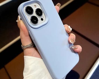 Funda de silicona líquida suave para iPhone: cubierta protectora, diseño delgado