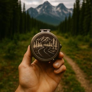 Engraved Brass Compass, Retirement Gift, Personalized Thank You Gift