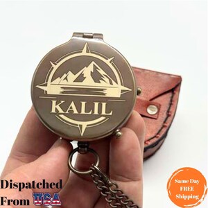 Engraved Brass Compass, Retirement Gift, Personalized Thank You Gift