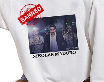 Maduro banned 2026 PNG | Venezuela Political T-Shirt Design (Digital Download)