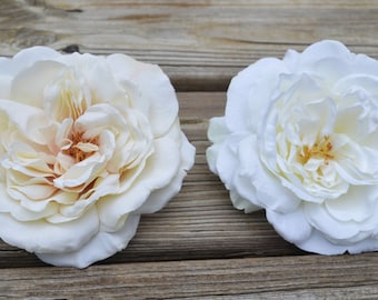 White Large Flower Hair Clip