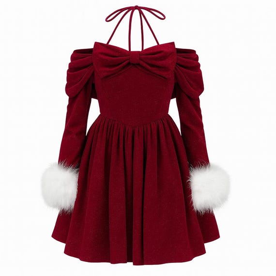 off shoulder christmas party dress Bella and Bloom Boutique