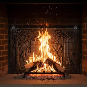 Fästklämmor i gjutjärn – par dekorerade fästen för gjutjärnsplattor, enkla att installera och hållbara, modell LILY