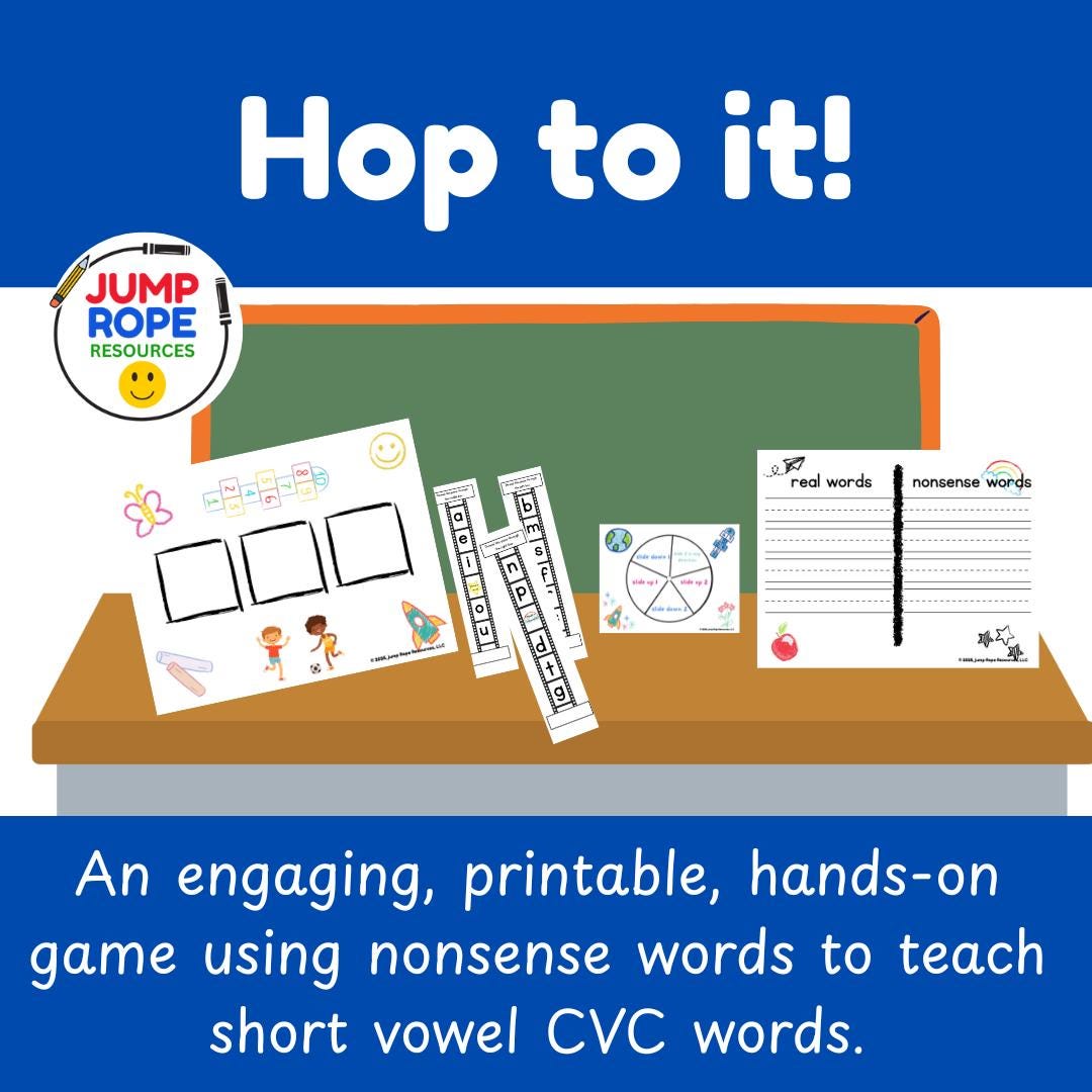 CVC Word Game: Hopscotch Theme, Kindergarten-first Grade (printable) - Etsy