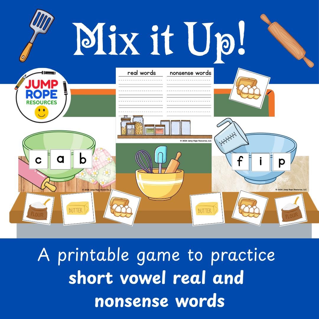 Printable CVC Word Game, Short Vowel Reading Practice (digital Download ...