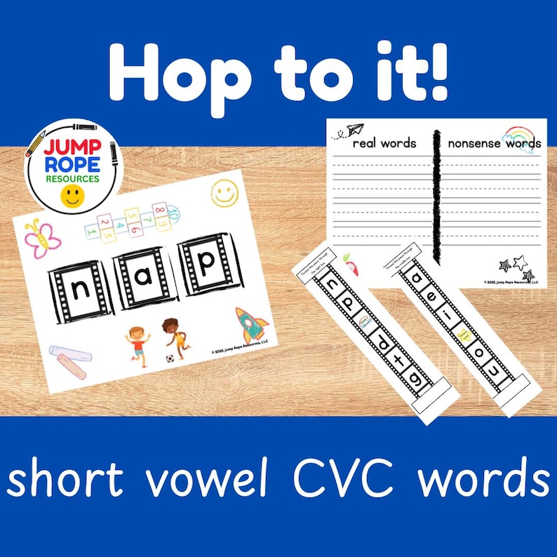 CVC & Nonsense Words Game | Short Vowel Phonics Activity | Literacy ...