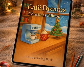Sueños de Café Invernal: Un acogedor libro para colorear con temática de café