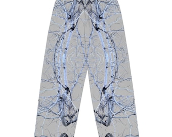 Pantalones unisex de pierna ancha con estampado integral, 066