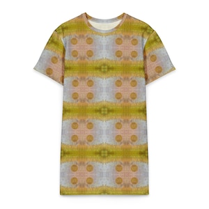 Abstract Sun & Wheat Field, photo of Original artwork, Cotton t-shirt dress
